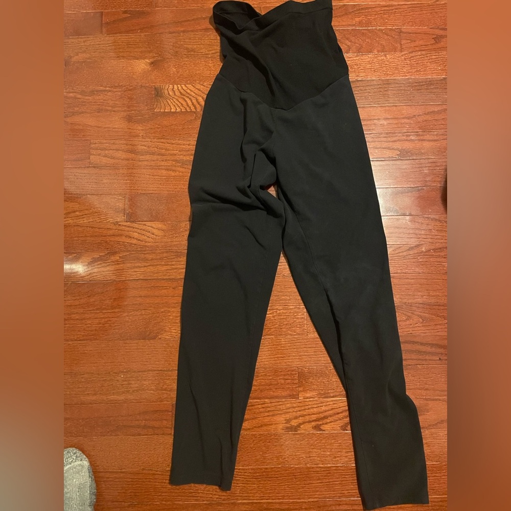 Motherhood Black Maternity Leggings with High Waist Panel